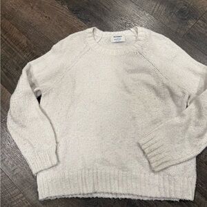 Old Navy Women's White Crew Neck Sweater